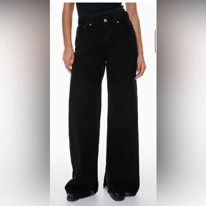 RE/DONE Low rider loose jean super baggy wide leg size 26 color black flow